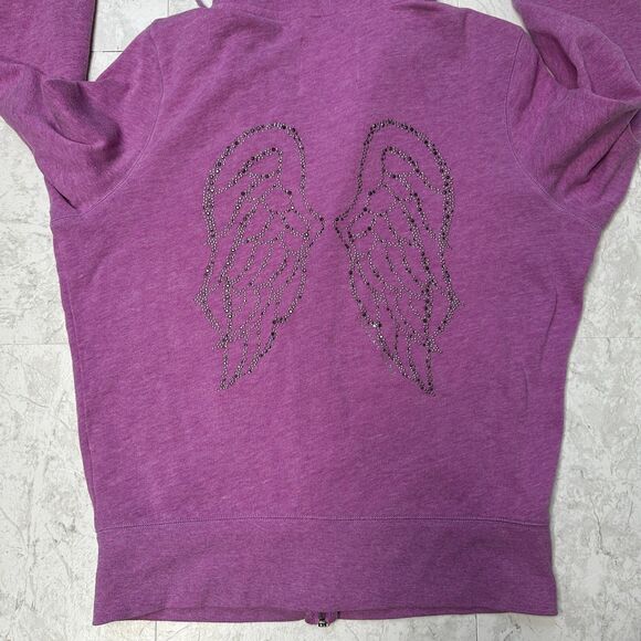 Victoria’s Secret Supermodel Angel Wings Sweatshirt Rhinestones - Picture 14 of 16